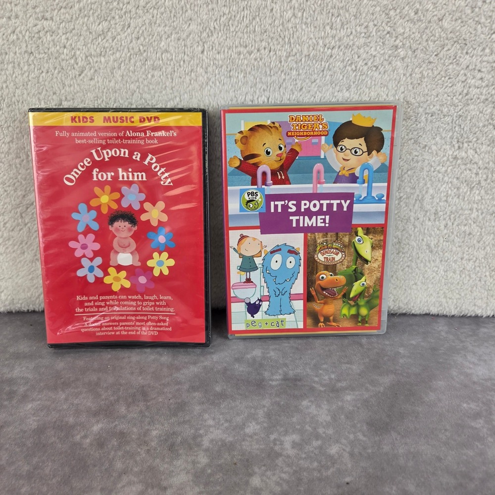 Potty Training DVD Bundle Once Upon a Potty for Him PBS Kids Daniel Tiger PBS